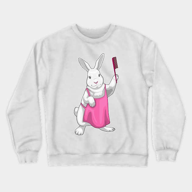 Bunny Hairdresser Comb Crewneck Sweatshirt by Markus Schnabel